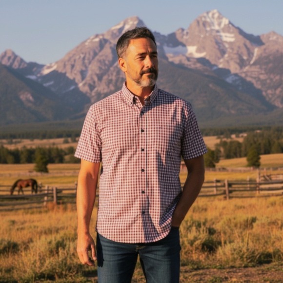 ROPER Shirt Button Down Men's Size Large Tall Plaid Checked Western Casual - Picture 2 of 8